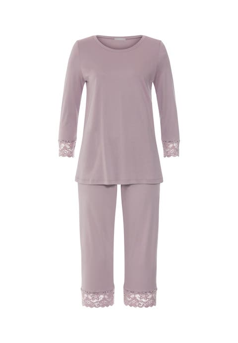 Moments Lace Trim Cotton Pajama Set