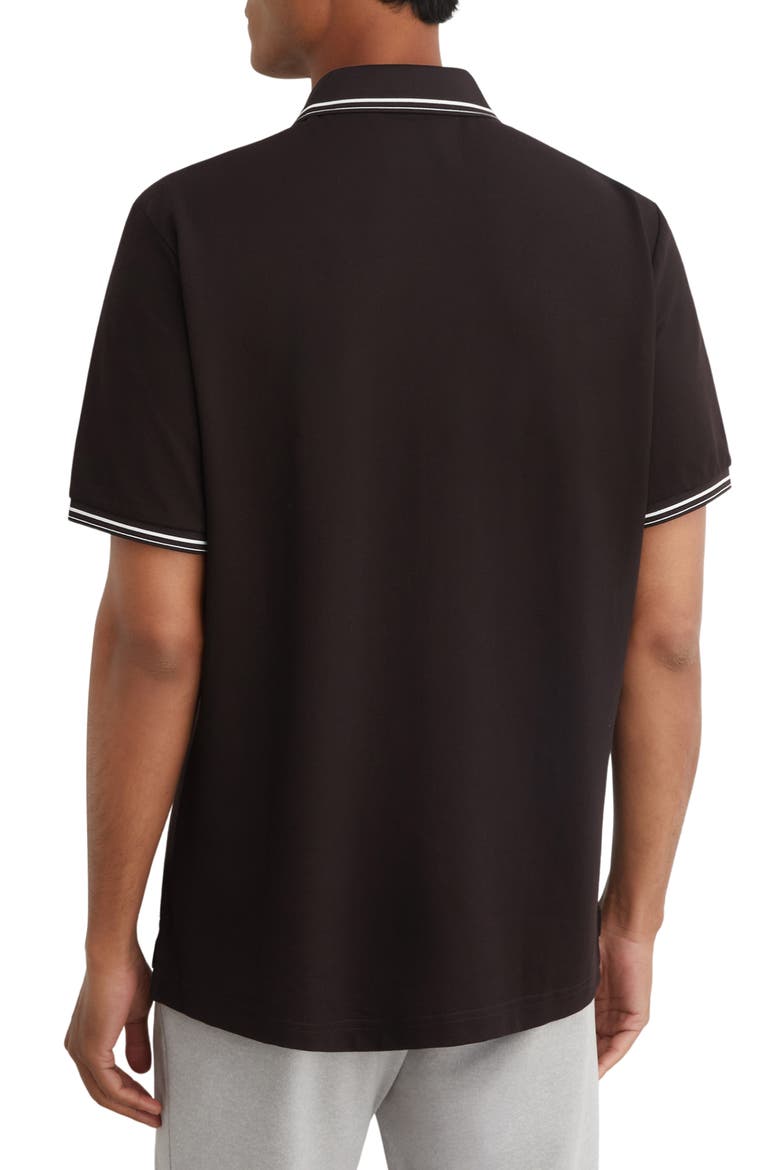 Vale Half Zip Polo Shirt, Alternate, color, BROWN