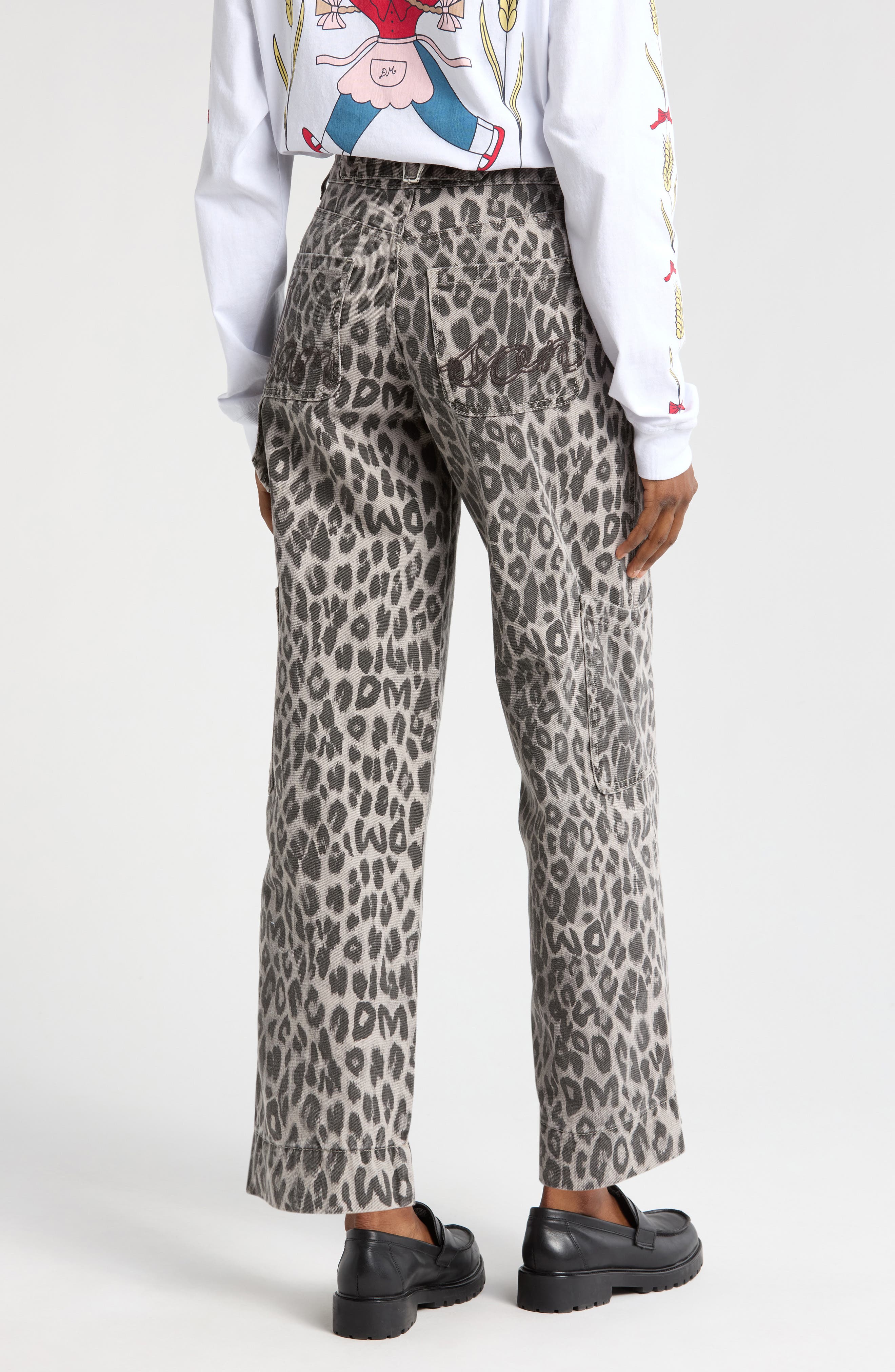 Drew Leopard Print Jeans - image 2