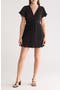 Twist Front Plissé Dress