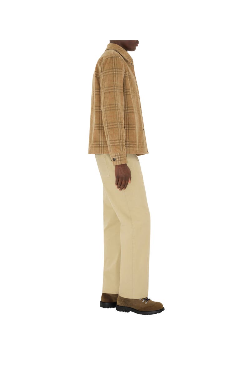 Burberry Check Corduroy Overshirt, Alternate, color, Sand