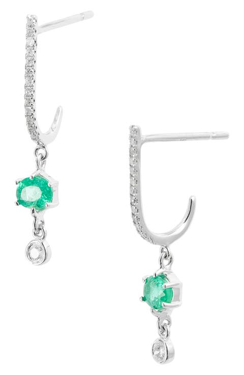 Emerald & Diamond Earrings