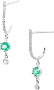 Meira T Emerald & Diamond Earrings