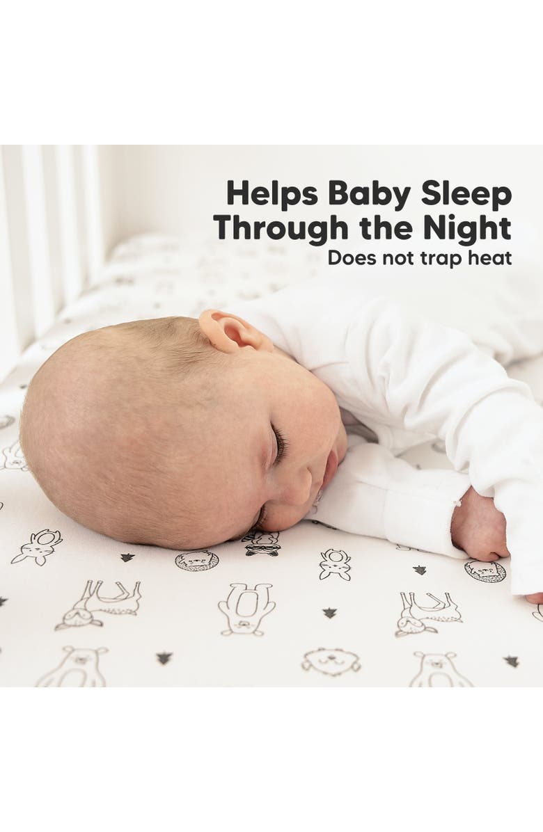 KeaBabies Soothe Fitted Crib Sheet, Alternate, color, Woodland