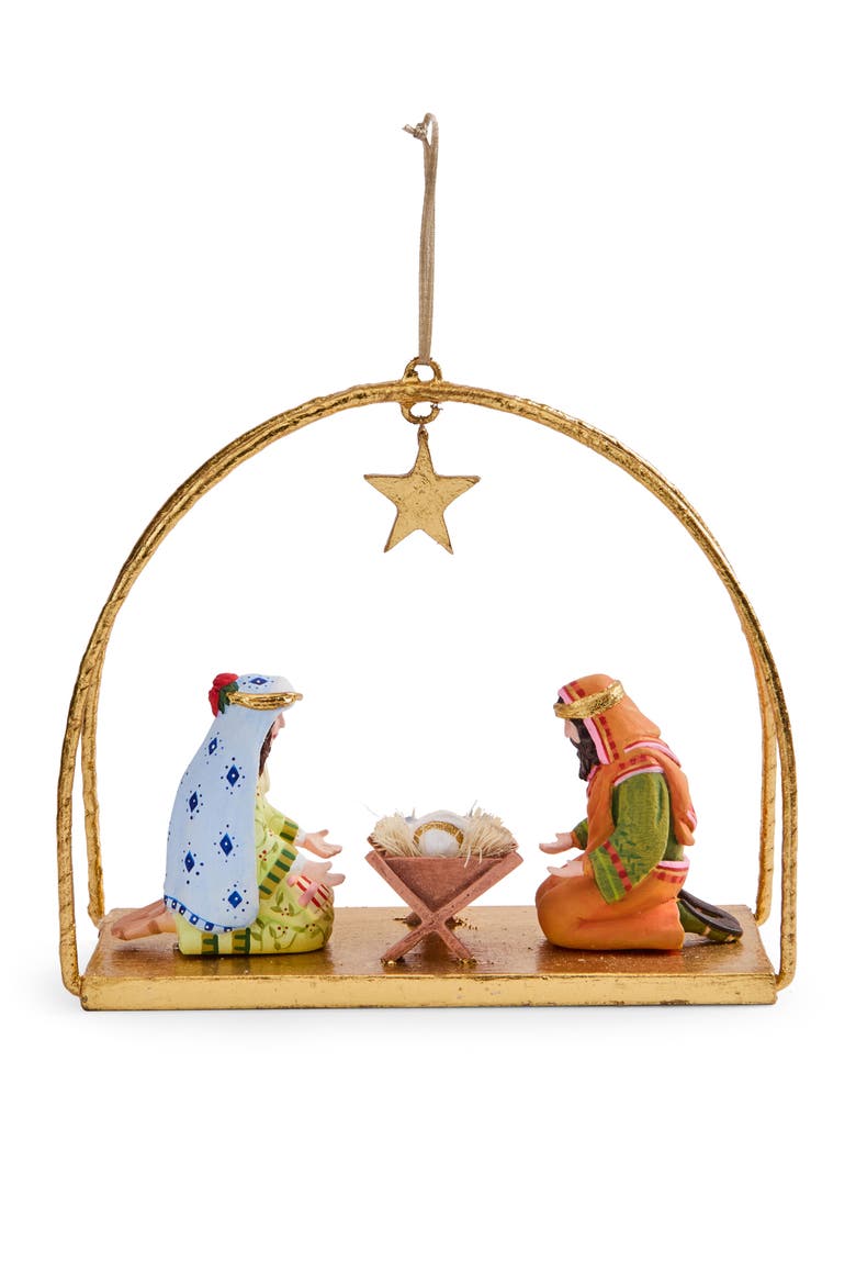 Patience Brewster Nativity Ornament, Alternate, color, GOLD