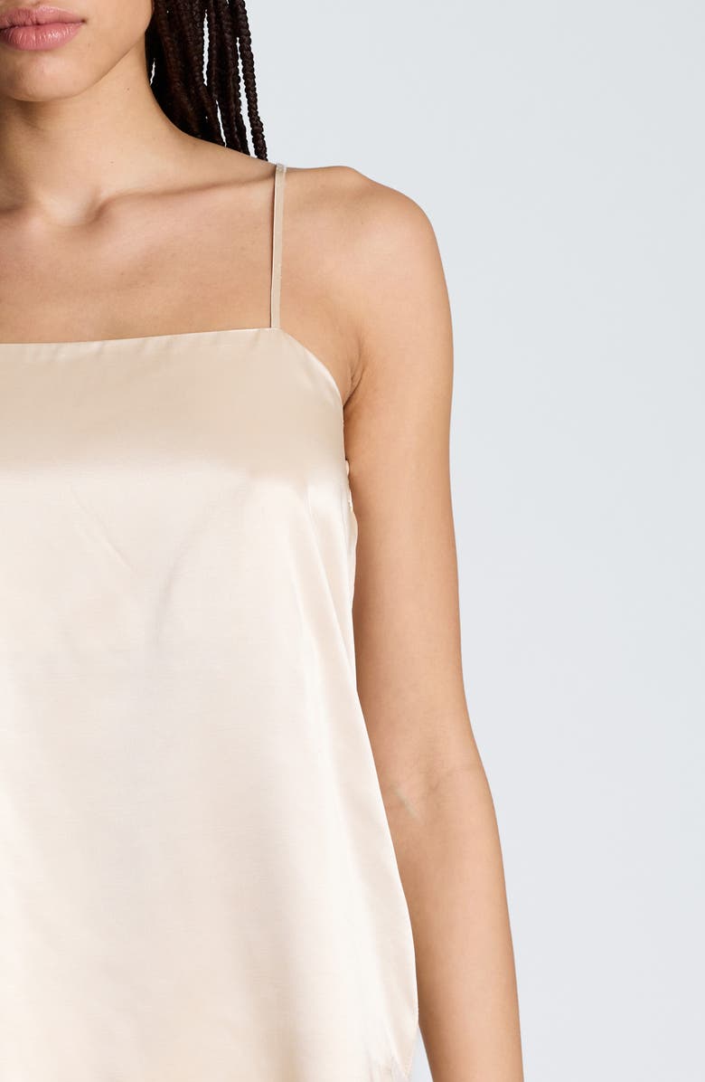Kenneth Cole Asymmetric Hem Satin Camisole, Alternate, color, Oyster