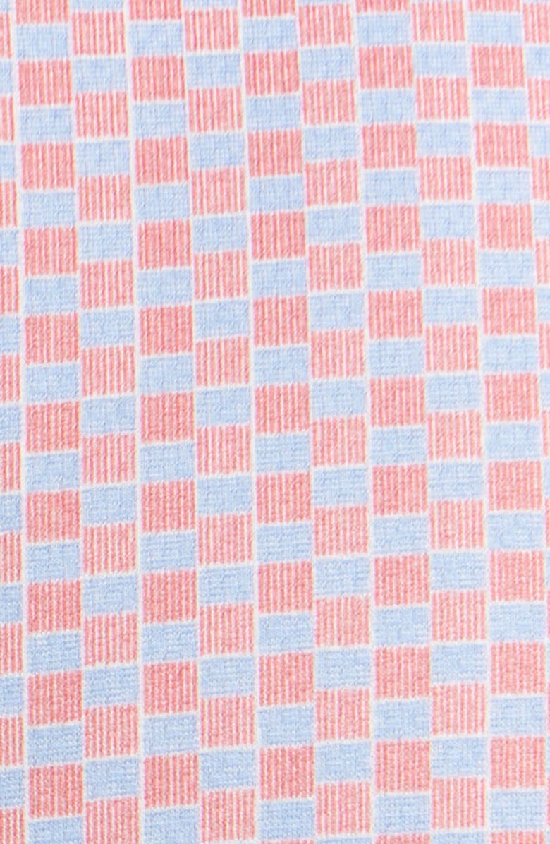 Mizzen+Main Halyard Trim Fit Check Short Sleeve Button-Up Shirt, Alternate, color, Red Clay Weave