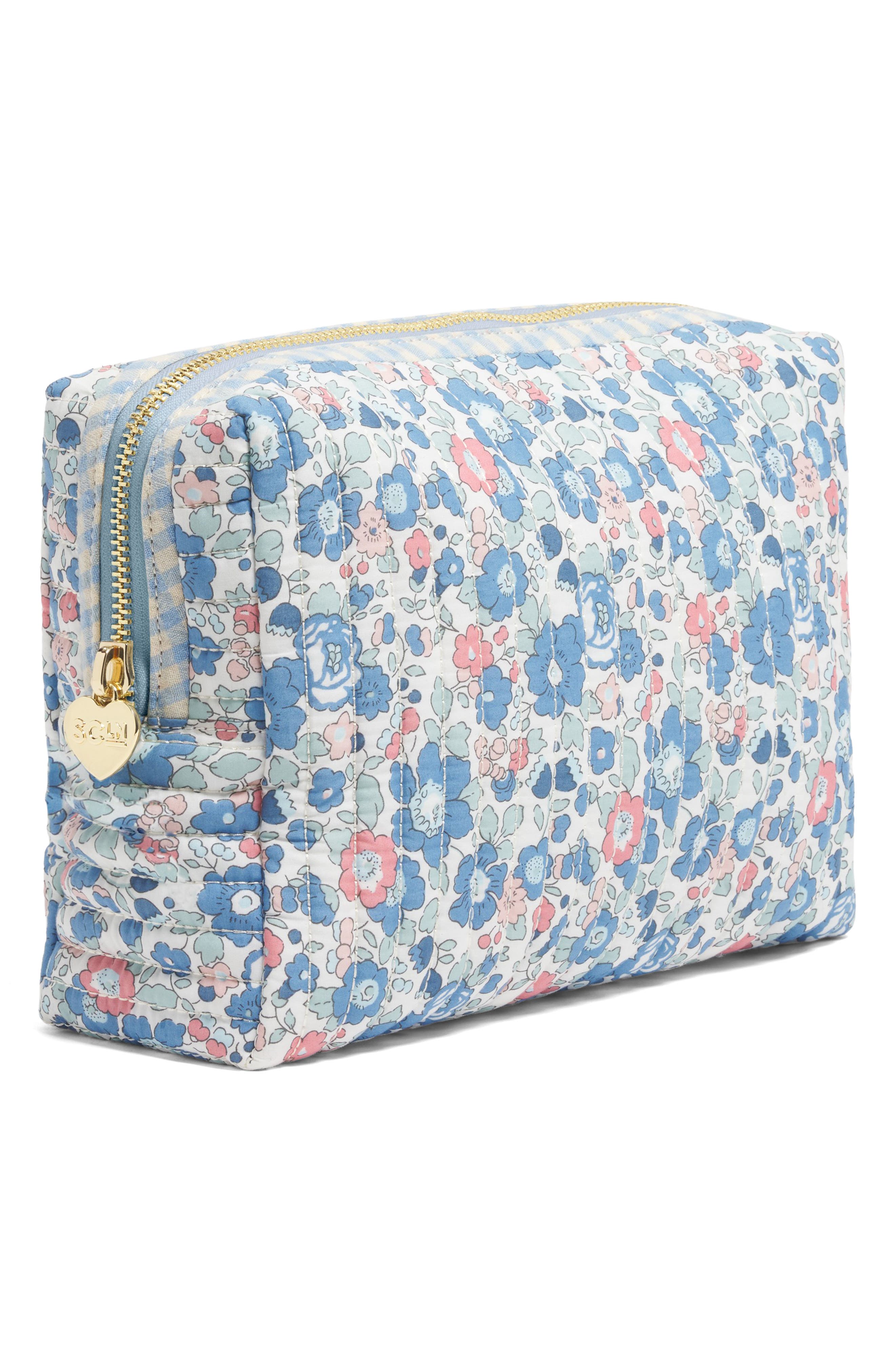 Stoney Clover Lane x Liberty Large Quilted Cotton Pouch, Alternate, color, Betsy