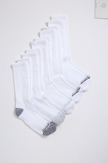 Cole Haan Pack Of 5 Terry Athletic Crew Socks In White