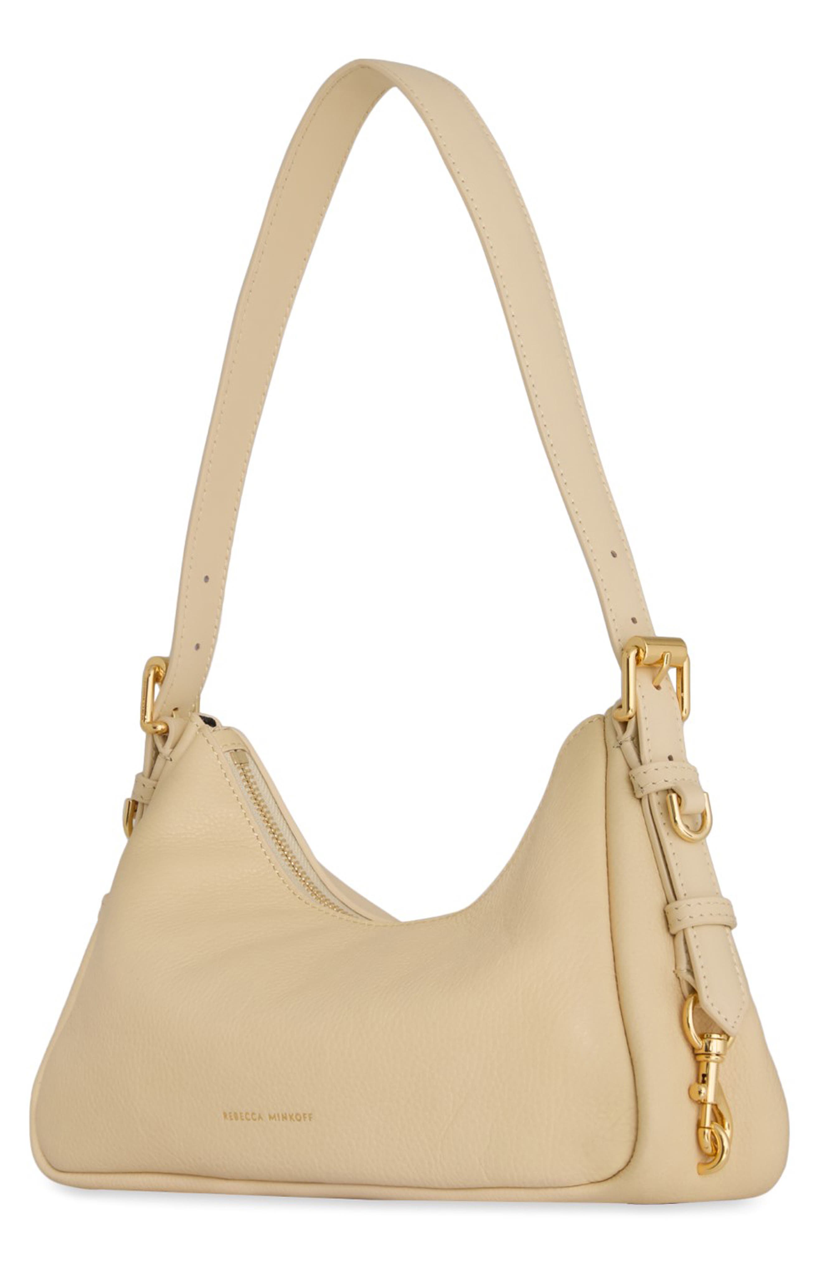 Rebecca Minkoff Small Mia Leather Shoulder Bag, Alternate, color, Chamois