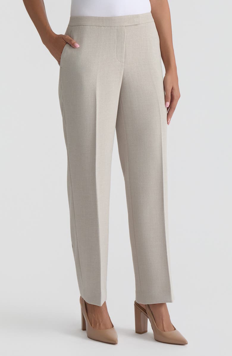 KASPER The Claire Pebble Crepe Pants, Alternate, color, Summer Straw