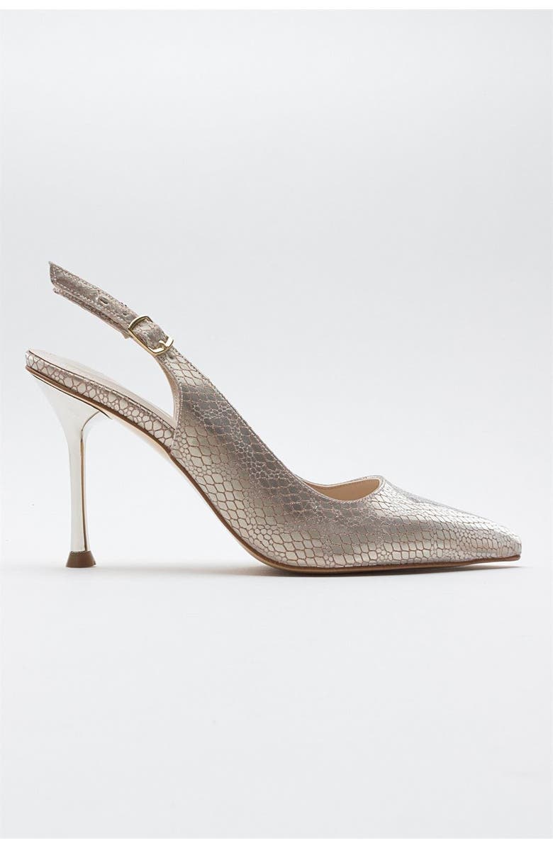 Prologue Shoes Orfo Stiletto Pump, Alternate, color, Gold