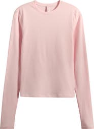 SKIMS Stretch Cotton Jersey Long Sleeve T-Shirt