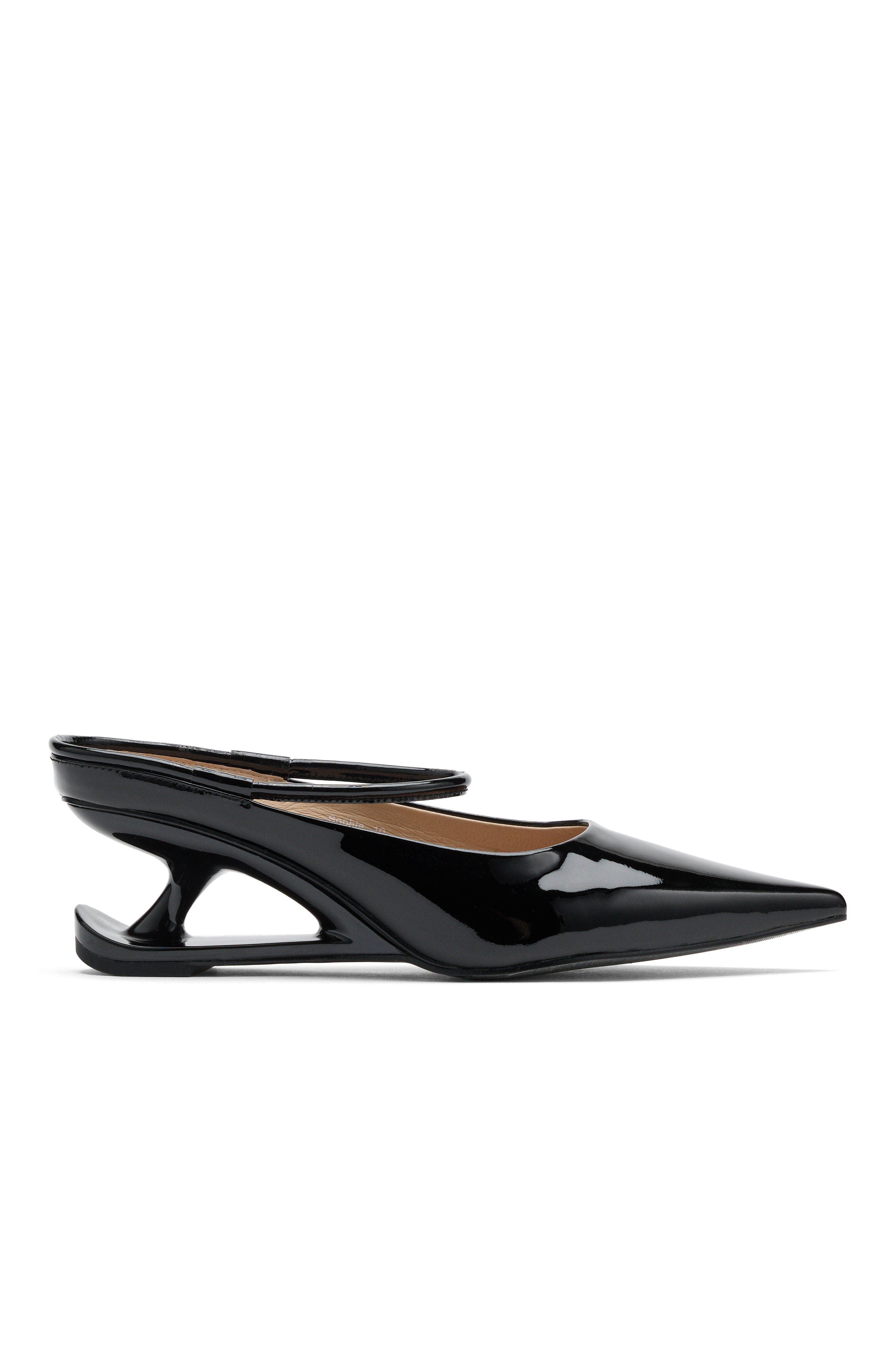 MARC NOLAN Sophia Leather Strap Pumps, Main, color, Black Patent