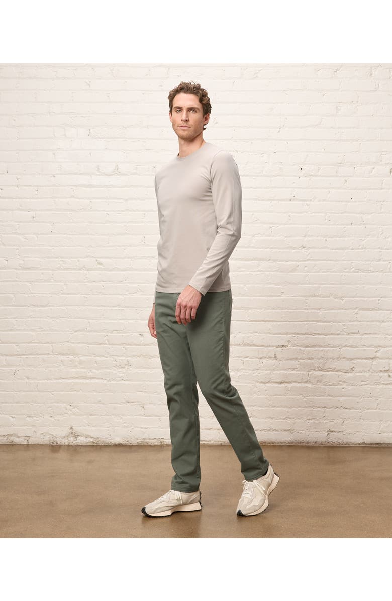 Pact Organic Cotton Stretch Twill 5-Pocket Pant, Alternate, color, Castor Green