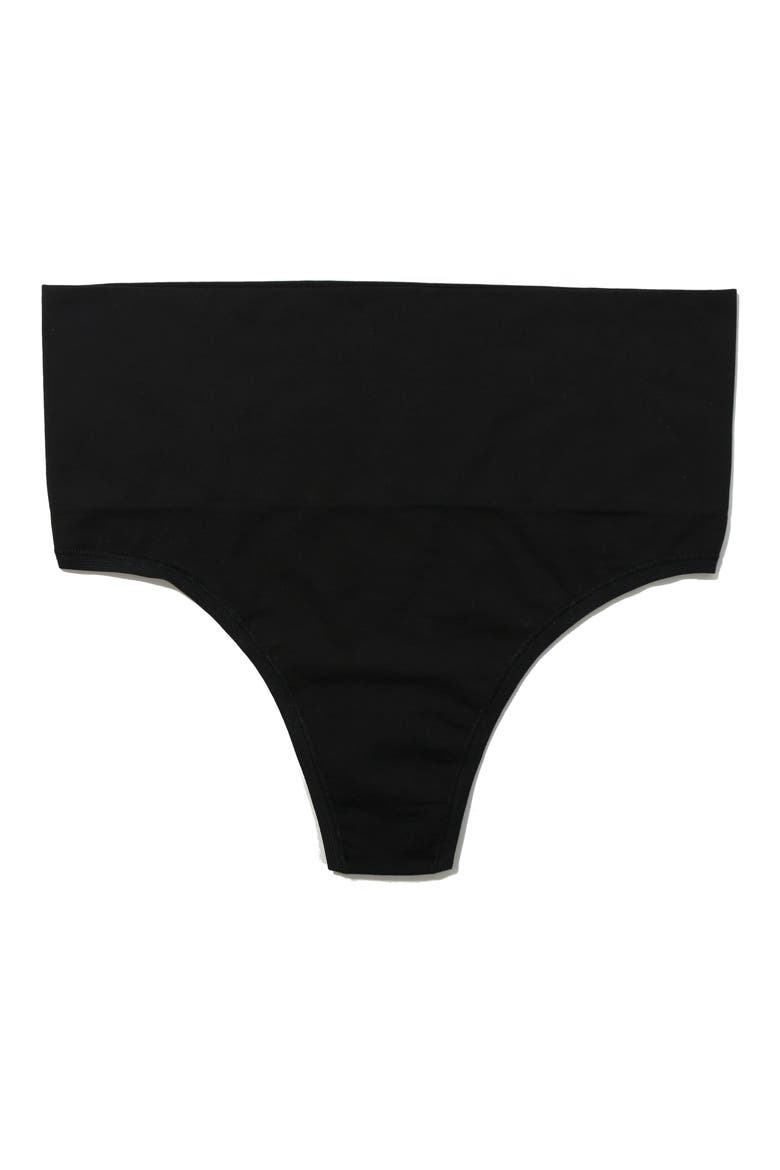 Body Mid Rise Thong, Alternate, color, BLACK