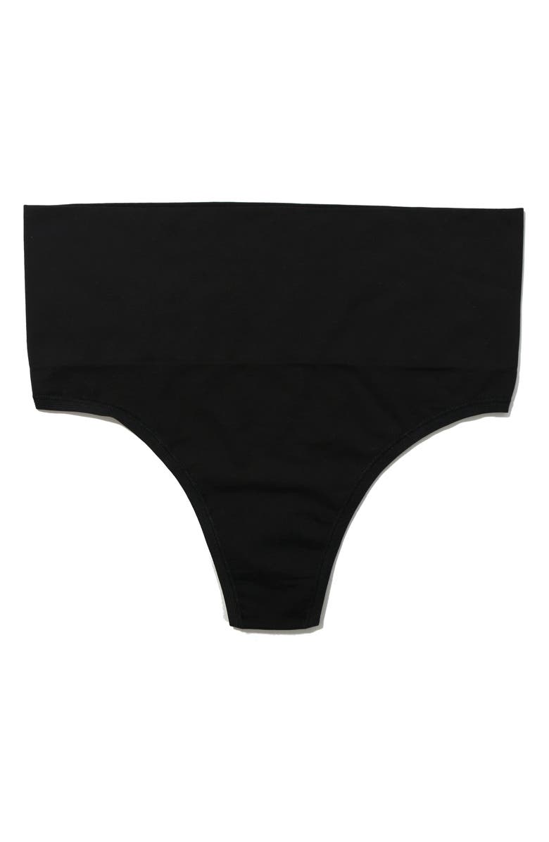 Hanky Panky Body Mid Rise Thong, Alternate, color, Black