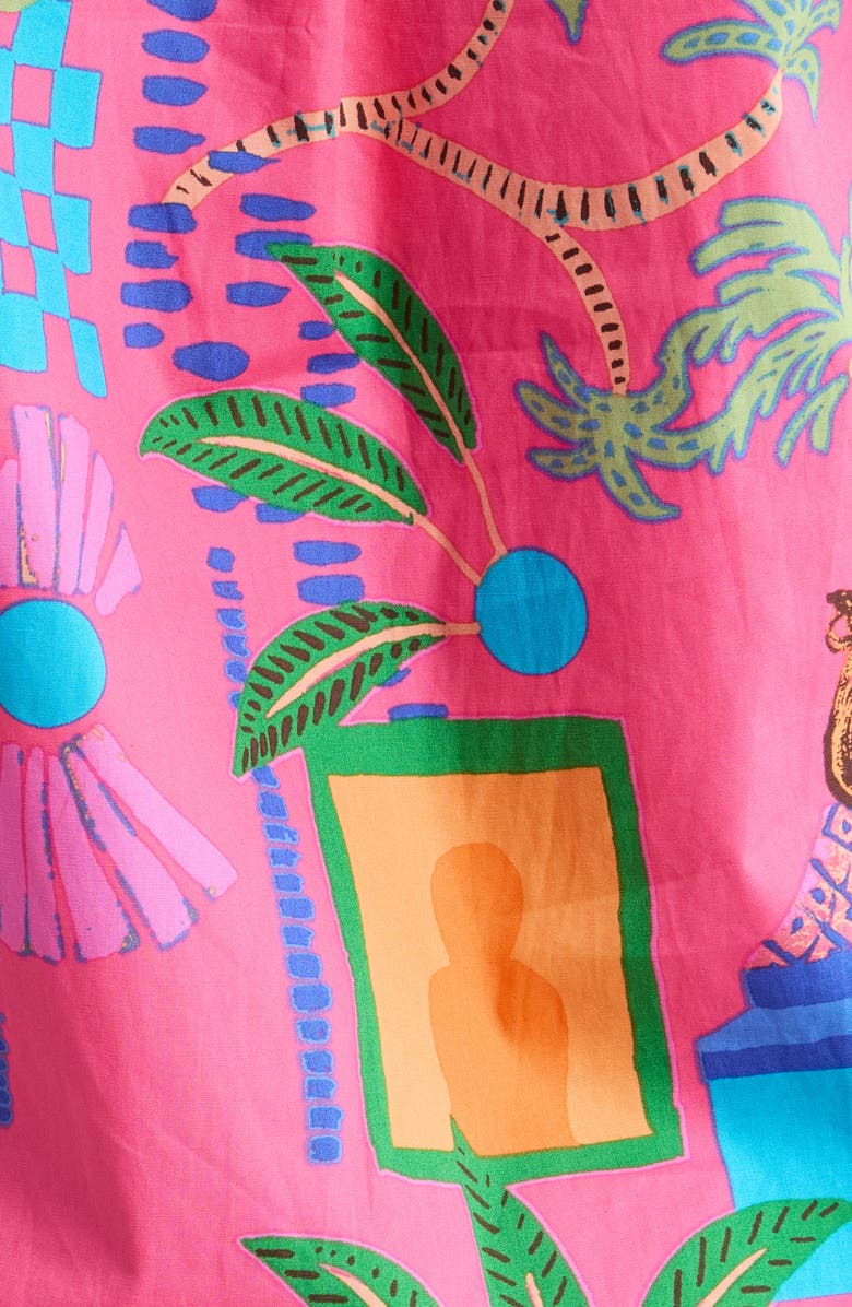 SUGARLIPS Lanus City Ayla Split Neck Top, Alternate, color, Fuchsia-Multi