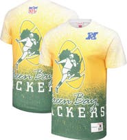 Mitchell & Ness Men's Mitchell & Ness White Green Bay Packers Team Burst Vintage Logo T-Shirt