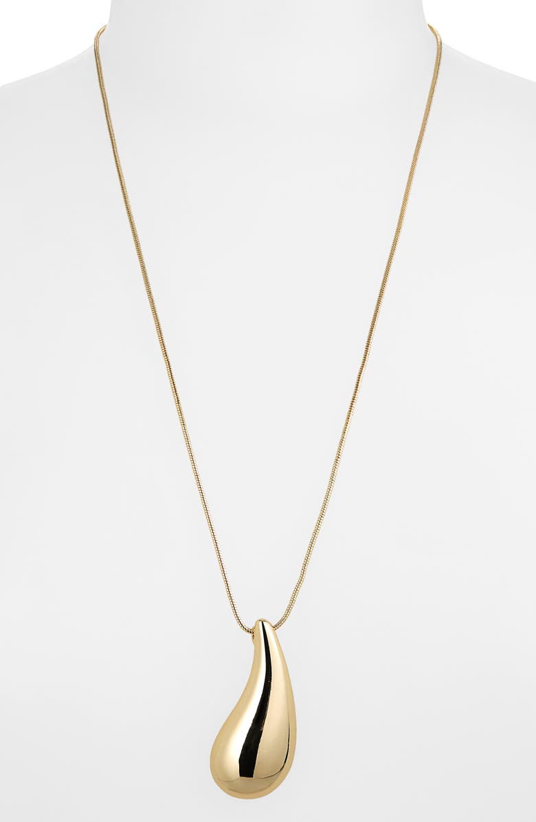 Nordstrom Polished Teardrop Slider Pendant Necklace, Alternate, color, 