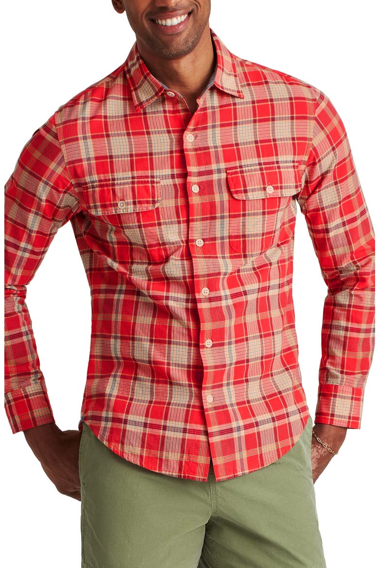 Madras Slim Fit Plaid Button-Up Shirt, Main, color, KINGSCOURT PLAID