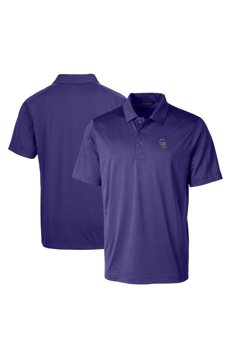 Cutter & Buck Men's Cutter & Buck Purple Colorado Rockies Prospect Textured Stretch Polo, Main, color, Purple