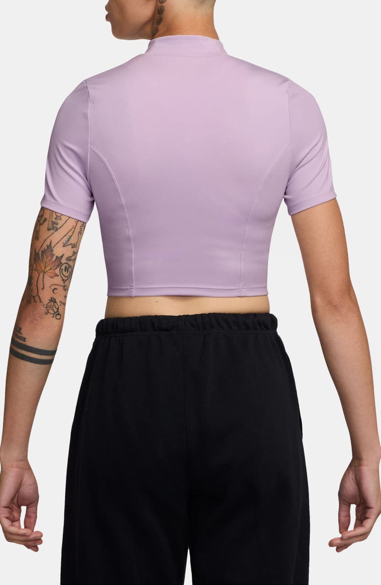 Jordan Mock Neck Crop Top, Alternate, color, Doll/ White