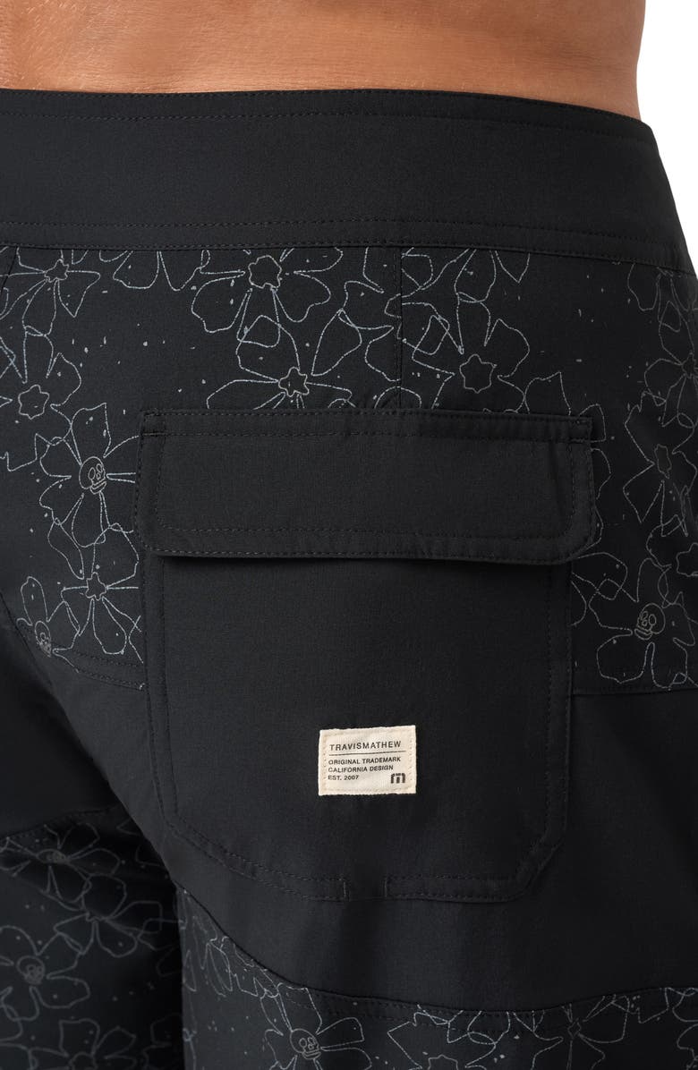 TravisMathew Just My Type Board Shorts, Alternate, color, Black