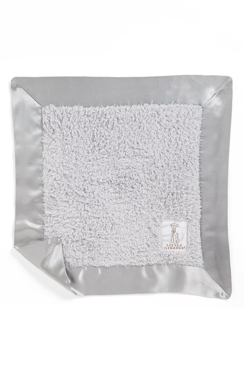 Little Giraffe Satin Trim Chenille Blanket, Main, color, 