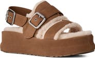 UGG® Enwrap Genuine Shearling Lined Slingback Sandal