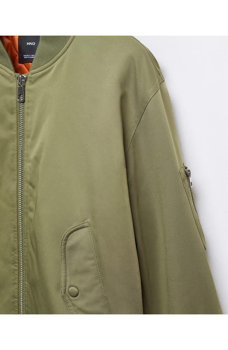 MANGO Oversize Bomber Jacket, Alternate, color, 