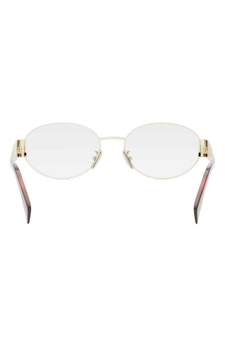 CELINE Triomphe 53mm Oval Optical Glasses, Alternate, color, 