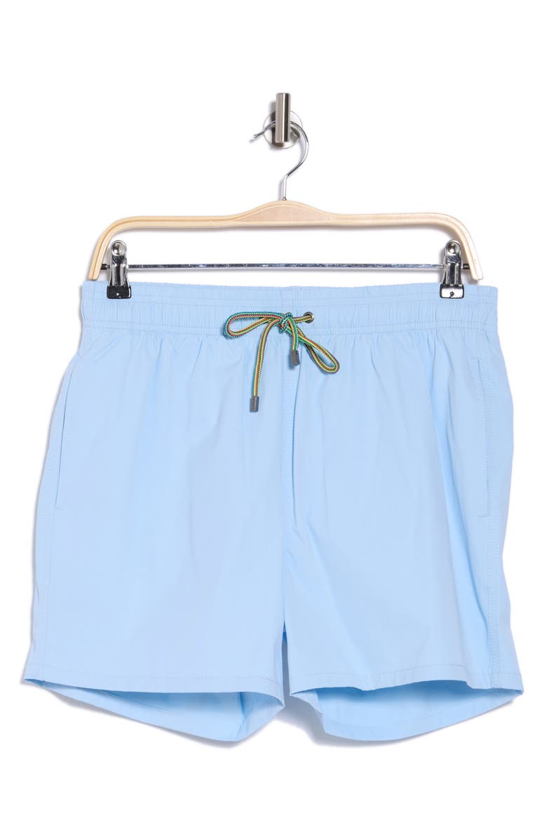 Bugatchi Swim Trunks, Alternate, color, Sky
