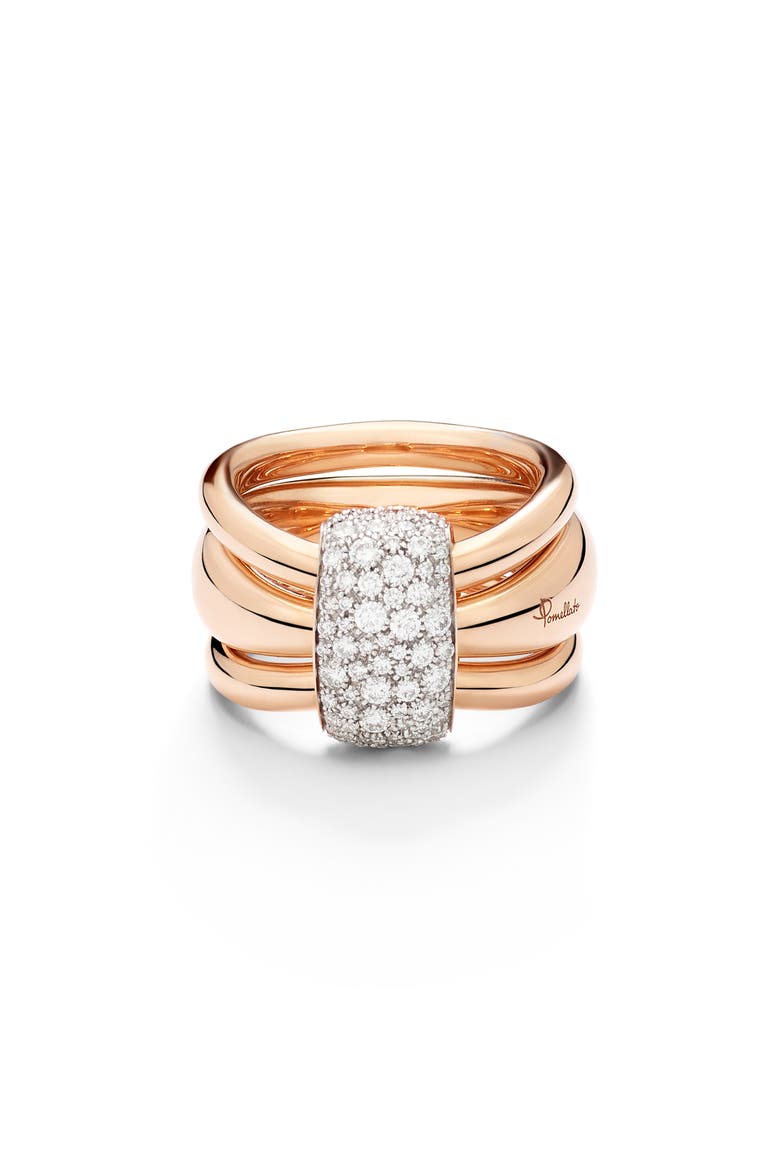 Together Diamond Pavé Ring, Alternate, color, ROSE GOLD/ DIAMOND