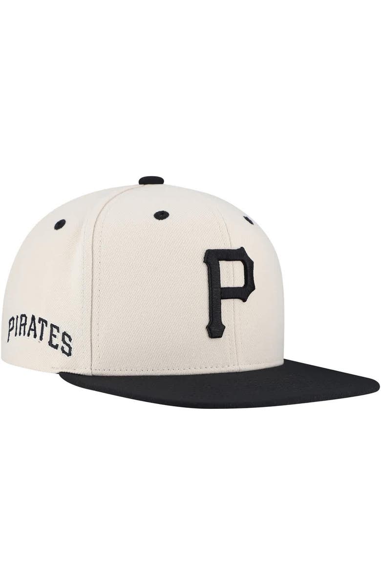 Mitchell & Ness Men's Mitchell & Ness Cream Pittsburgh Pirates Snapback Hat, Main, color, 