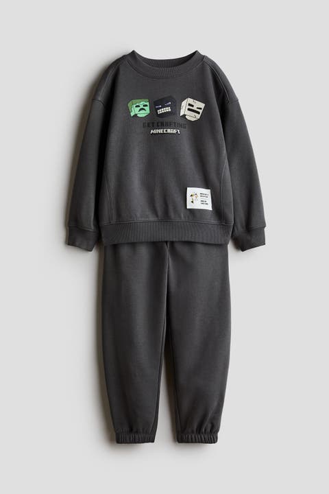 2-piece Printed Sweatshirt And Joggers Set