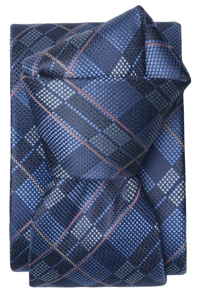 Moscato - Extra Long Silk Jacquard Tie for Men, Main, color, Dark Blue