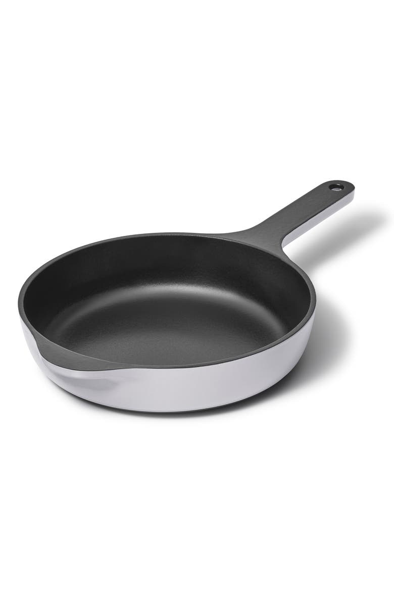 CARAWAY 8-Inch Enameled Cast Iron Skillet, Alternate, color, Gray