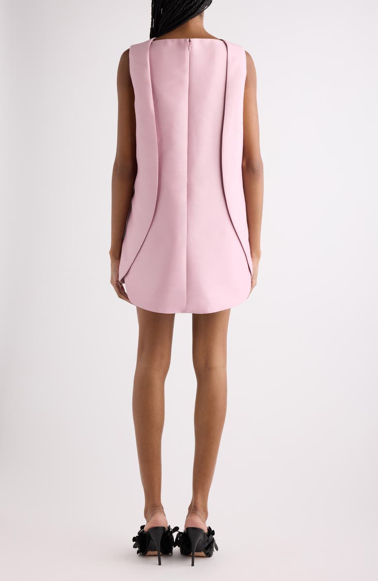 Balenciaga Wool & Silk Faille Minidress, Alternate, color, Dusty Pink