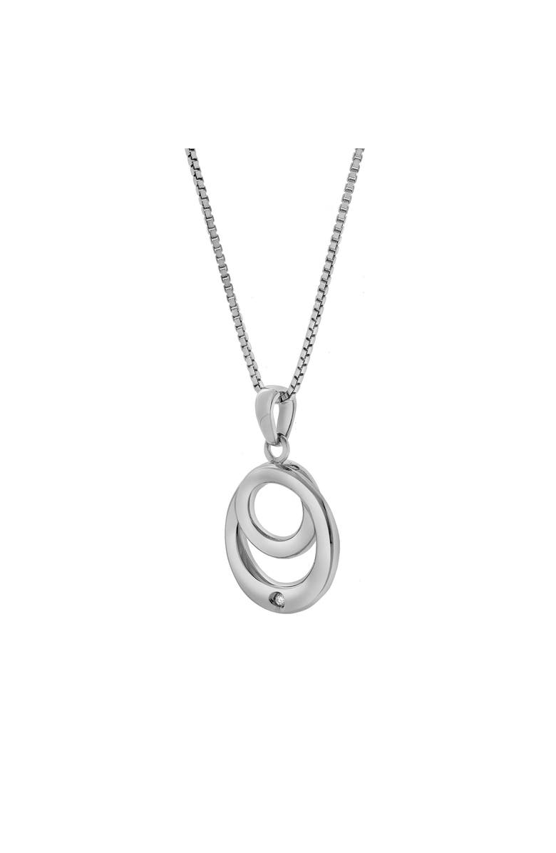 LuvMyJewelry Calira Sterling Silver 0.01 Ct Diamond Circle Pendant, Alternate, color, 925 Sterling Silver