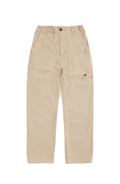 Fortela Jerryt Herringbone Cotton Fatigue Trousers In Brown