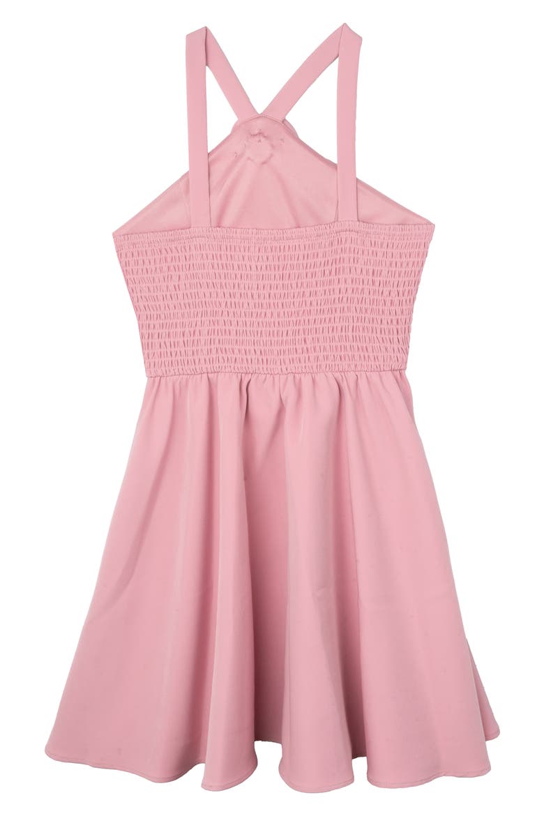 Kids' Laguna Rosette Skater Party Dress, Alternate, color, MAUVE