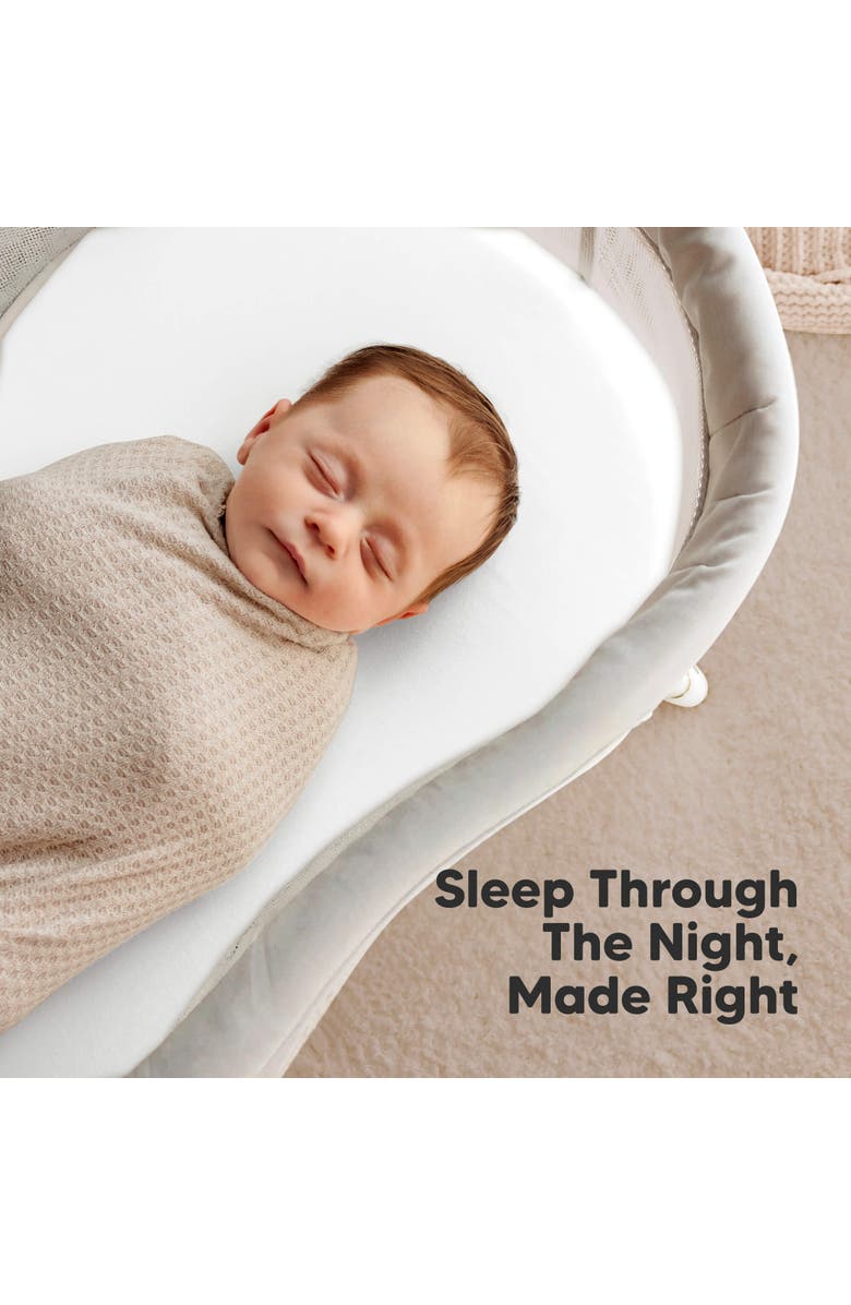 KeaBabies 2-Pack Soothe Fitted Bassinet Sheets, Alternate, color, Soft White