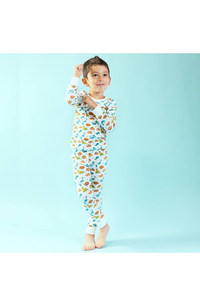 Norani Kids Organic Two-Piece Pajama Set, Alternate, color, Dinosaurs