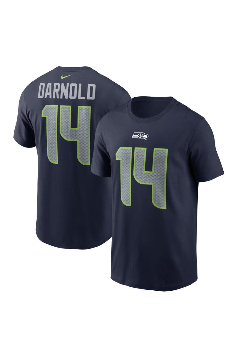 Men's  Nike Sam Darnold College Navy Seattle Seahawks Name & Number T-Shirt, Main, color, Navy