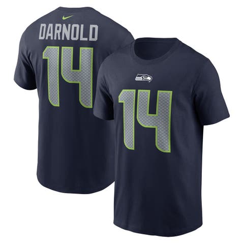 Men's  Nike Sam Darnold College Navy Seattle Seahawks Name & Number T-Shirt