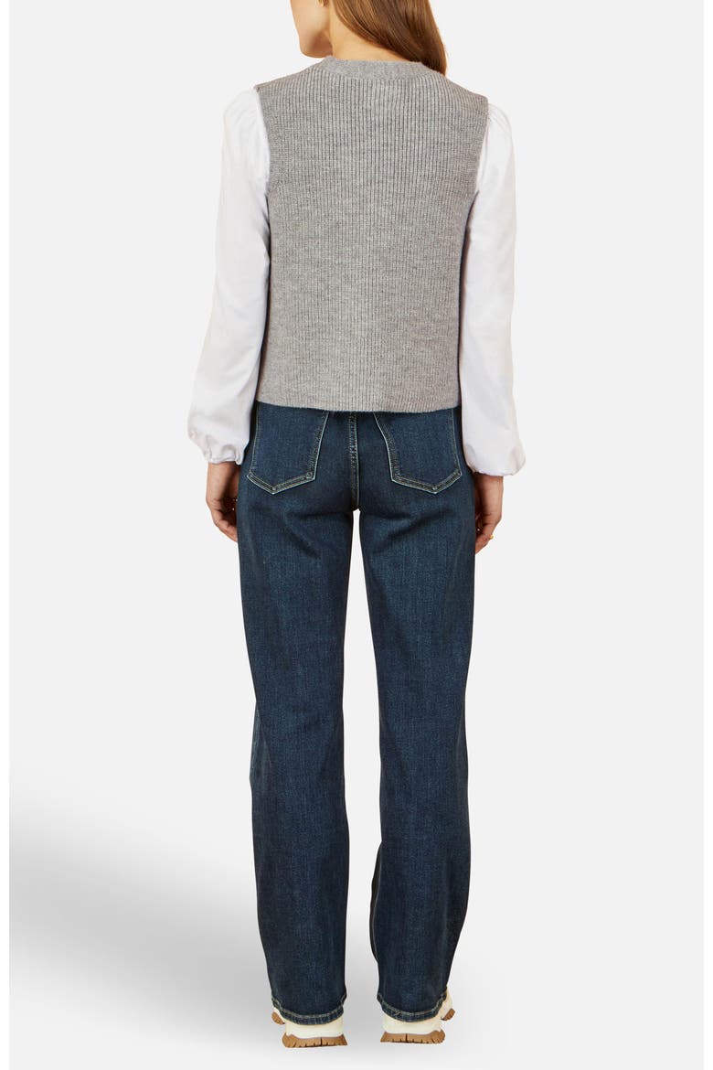 Knitted Pullover Waistcoat, Alternate, color, Grey