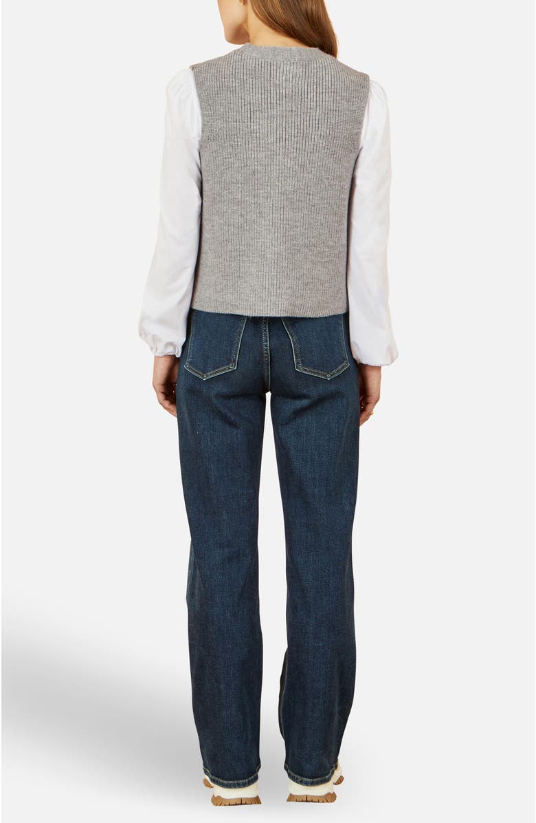 Yumi Knitted Pullover Waistcoat, Alternate, color, Grey