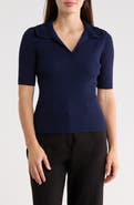 T Tahari Elbow Length Sleeve Polo