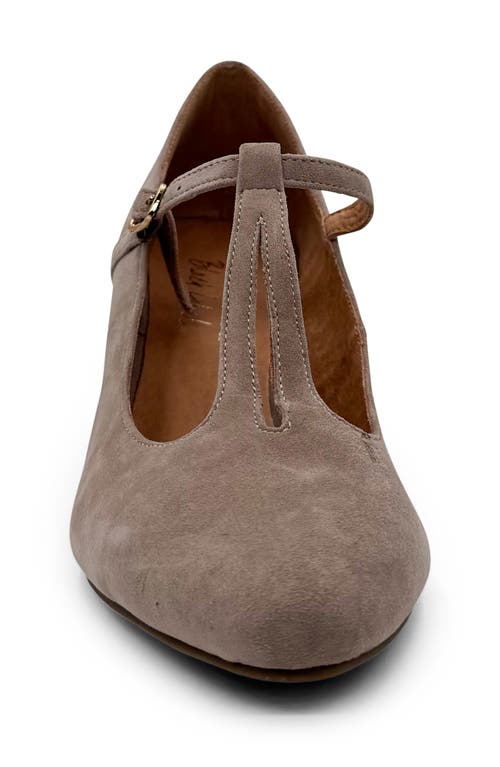 Chelsea Crew Gin T-strap Pump In Taupe Suede